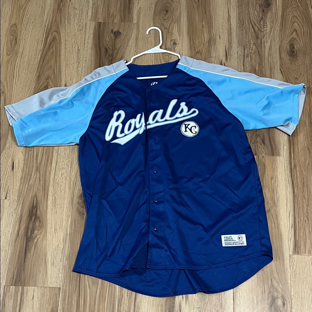 KC Royals Blue and Gray Baseball Jersey